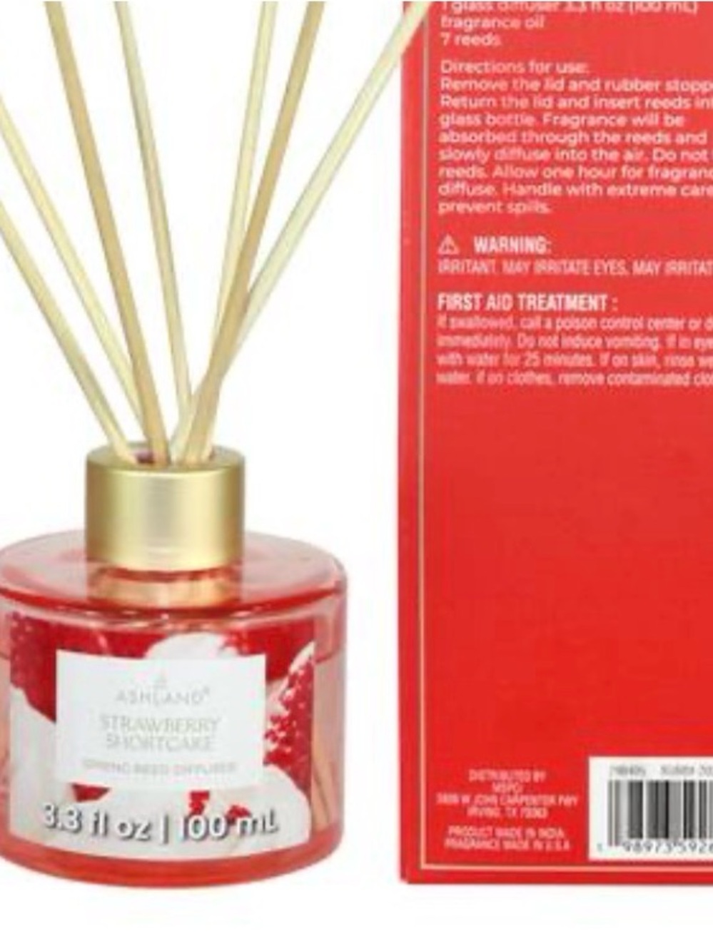 Ashland Strawberry Shortcake Reed Diffuser - Red - Picture 3 of 5